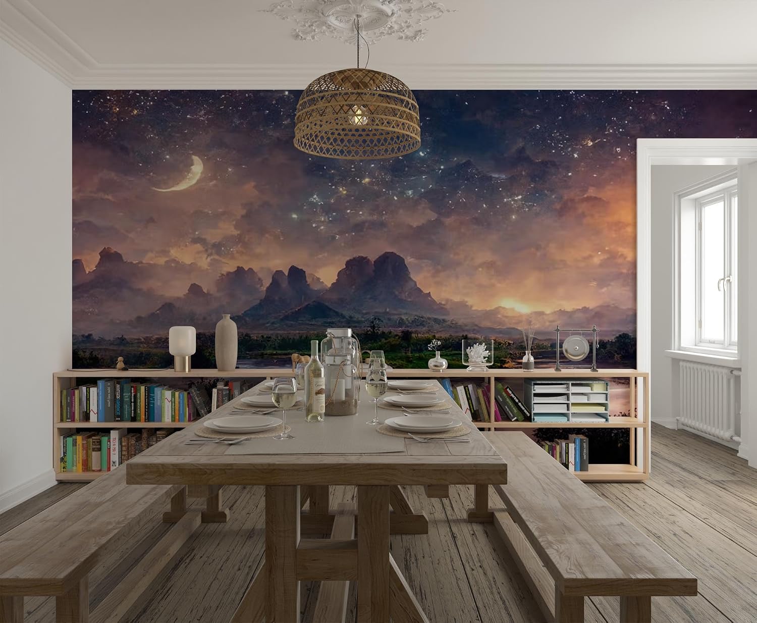 Floral Forest Peel-and-Stick Wall Mural, Large