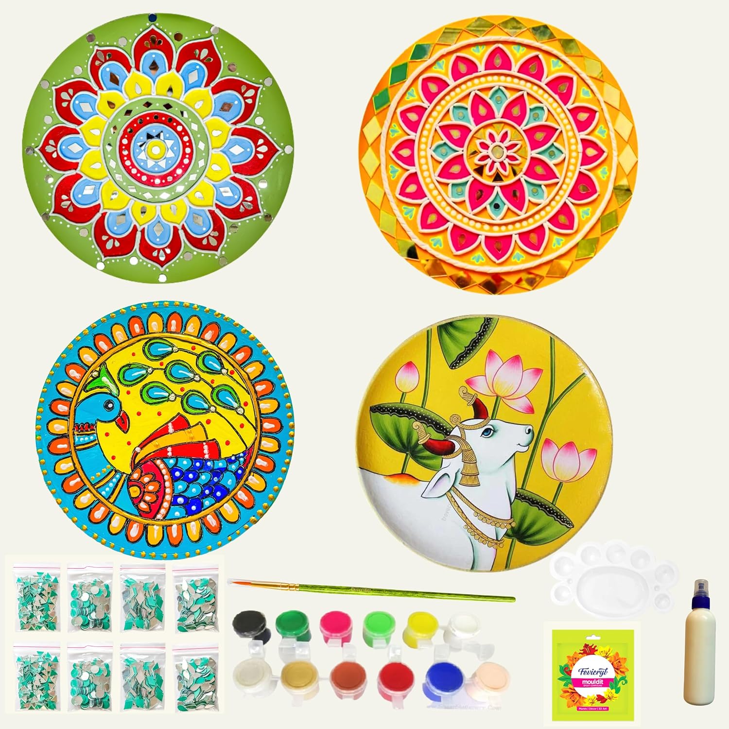 Lippan Art DIY Kit with Four Pre-marked MDF Boards