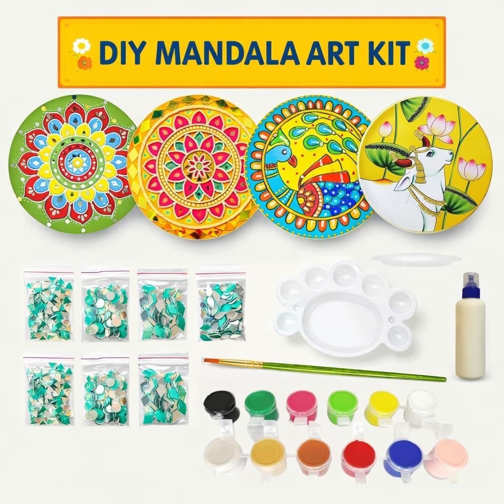 Lippan Art DIY Kit with Four Pre-marked MDF Boards