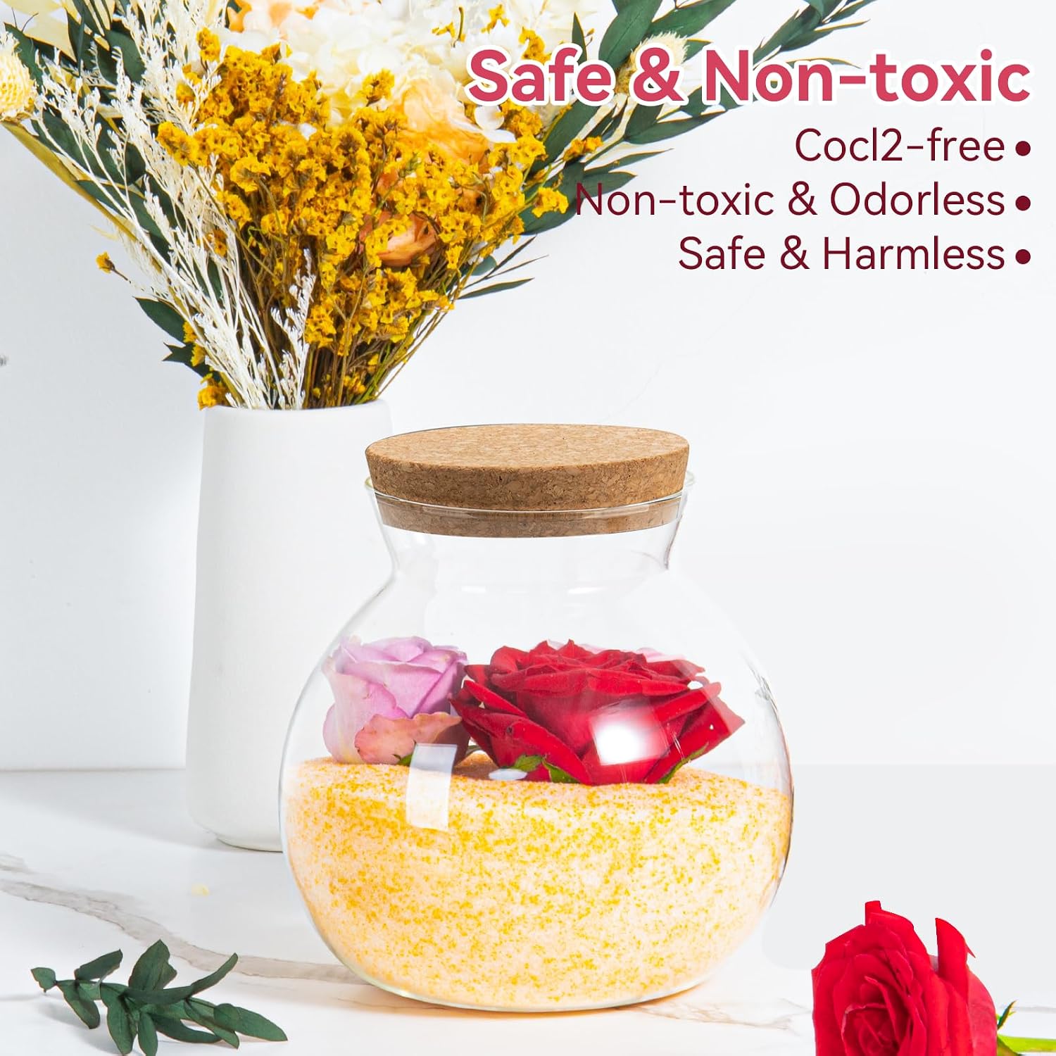 Silica Gel Flower Drying Crystals, 5 lb, with Airtight Container