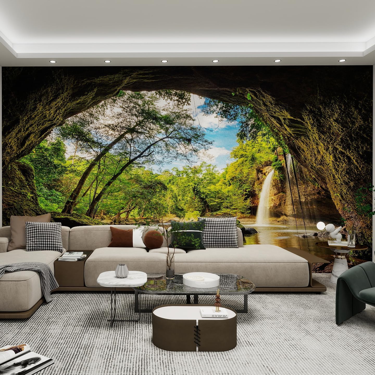 Tree Hollow Forest Self-Adhesive Wallpaper