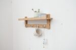 Wall-Mounted Wooden Coat Rack with Multiple Pegs