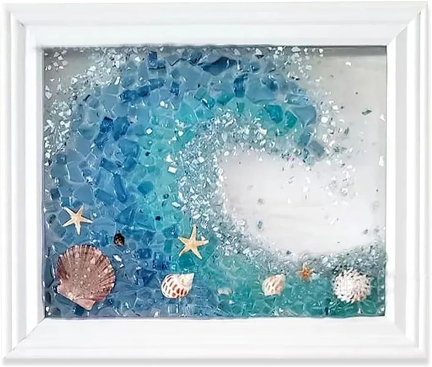 Sea Glass Mosaic Art Kit for Ocean Scenes